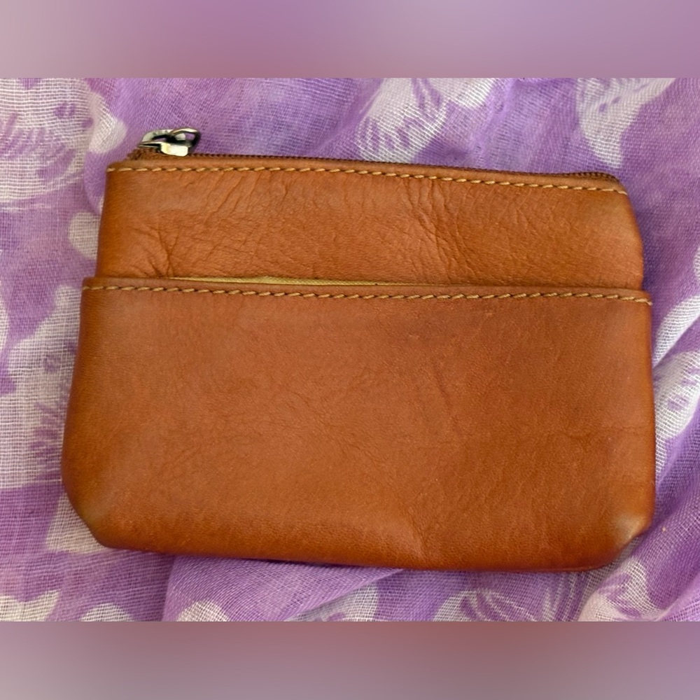 Piel Caramel Leather Pouch